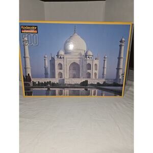 Taj Mahal, India VTG Kodacolor 500 Piece Puzzle Rose Art